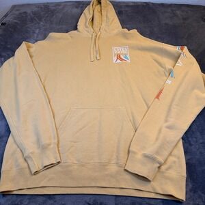 ComfortWash Estes Park Colorado Graphic Hoodie Mustard Yellow Mens Large 17751
